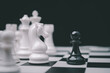 © Looker_Studio - Chess game competition business concept , Business competition concept Fighting and confronting problems, threats from surrounding problems. Exhibited under the concept of games.