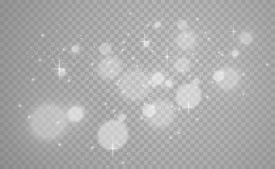 Poster - Beautiful sparks shine with special light. Vector sparkles on a transparent background. Christmas abstract pattern. A beautiful illustration for the postcard. The background for the image. Luminaries.