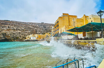 Poster - Xlendi village during the storm, Gozo, Malta