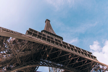 Eiffel Tower bottom view daylight