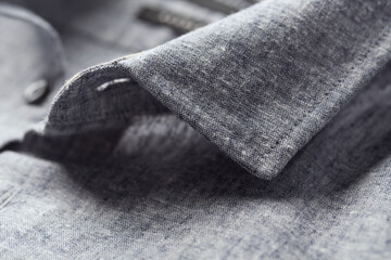 Close up of Men's linen shirt.