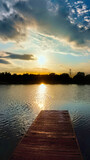 Fototapeta Pomosty - Texas Lake at Sundown.
