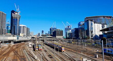 The Southern Cross Rail Yards And Melbourne CBD