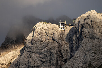 Wall Mural - view on the karwendel mountains in Germany, Bayern-Bavaria, from the alpine town of Mittenwald