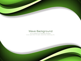 Modern green wave style background design