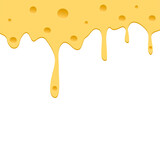 Fototapeta Pokój dzieciecy - Drips of melted cheese on a white background