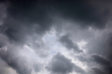 Wall Mural - dark sky and gray clouds storm coming, soft focus