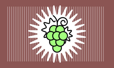 Wall Mural - grape icon vector