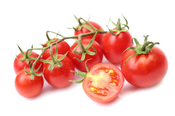 Wall Mural - Tomatoes on a white background