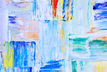  colorful smears of paint on canvas