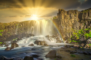 Wall Mural - Öxarárfoss Iceland