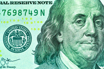 Close-up United State of America Dollar bank notes, USD Currency, USA