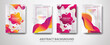 Set of cover design template in trendy vibrant gradient colors with abstract fluid shapes Backgrounds