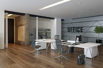 Sticker - contemporary loft office