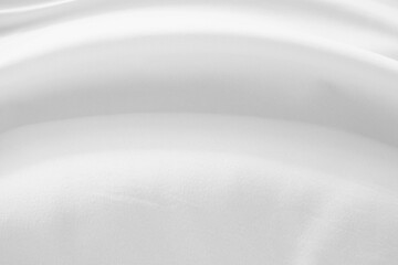 White cloth background abstract with soft waves.