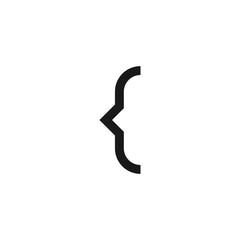 Bracket icon. Math symbol modern, simple, vector, icon for website design, mobile app, ui. Vector Illustration