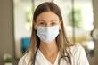 Portrait of nurse wearing face mask