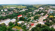 View of Donduseni from the drone in Moldova