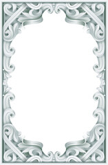 Wall Mural - Vintage classic frame of the rococo baroque