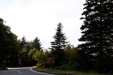 Car on Roadway through Great Smoky Mountain National Park