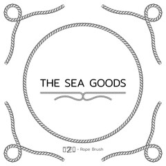 Rope design elements. Frame for text of marine theme. Template for nautical design. Sea speech bubble. Vector