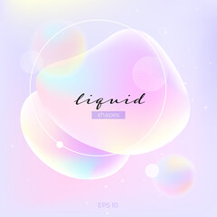 Wall Mural - liquid color abstract geometric shapes. fluid gradient elements for minimal banner, logo, social pos