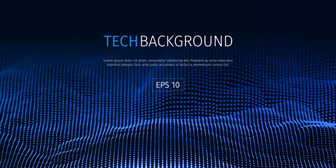 Wall Mural - 3d abstract digital technology background. futuristic sci-fi user interface concept with gradient do