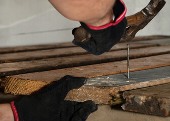 Man making technical shelving.