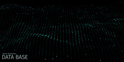 Wall Mural - 3d abstract digital technology background. futuristic sci-fi user interface concept with gradient do