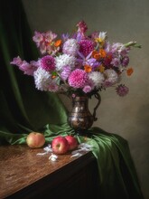 Still Life With Splendid Bouquet Of Flowers