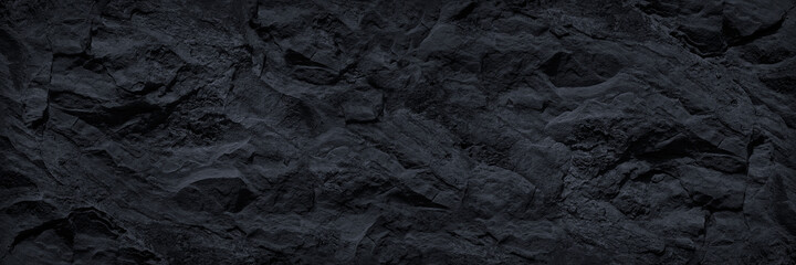 Wall Mural - black and white background. abstract black background. dark gray stone background. black rock textur