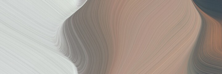Poster - abstract dynamic designed horizontal header with gray gray, light gray and dark slate gray colors. fluid curved flowing waves and curves for poster or canvas