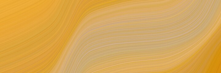 Aufkleber - abstract dynamic header design with peru, golden rod and tan colors. fluid curved lines with dynamic flowing waves and curves for poster or canvas