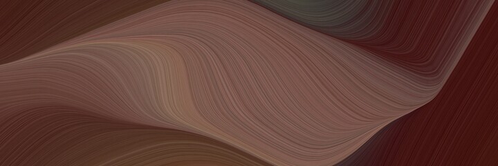 Aufkleber - abstract modern horizontal header with old mauve, pastel brown and very dark pink colors. fluid curved flowing waves and curves for poster or canvas