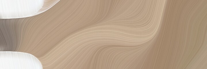 Leinwandbilder - abstract surreal horizontal banner with rosy brown, white smoke and old lavender colors. fluid curved flowing waves and curves for poster or canvas