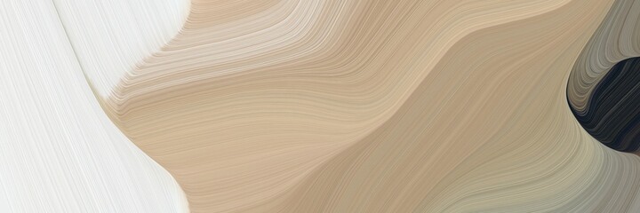 Leinwandbilder - abstract colorful horizontal banner with rosy brown, tan and linen colors. fluid curved lines with dynamic flowing waves and curves for poster or canvas