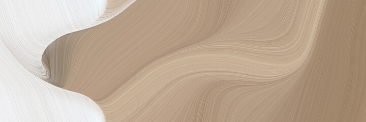Poster - abstract colorful banner with rosy brown, linen and pastel gray colors. fluid curved lines with dynamic flowing waves and curves for poster or canvas