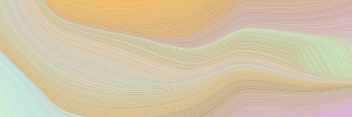 Poster - abstract colorful designed horizontal banner with tan, pastel gray and burly wood colors. fluid curved lines with dynamic flowing waves and curves for poster or canvas