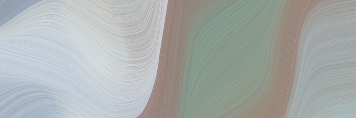 Poster - abstract artistic banner with light slate gray, gray gray and light gray colors. fluid curved flowing waves and curves for poster or canvas