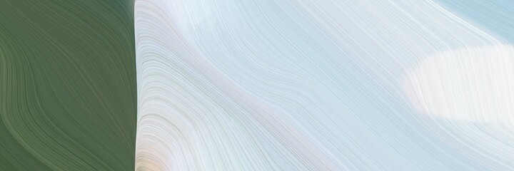 Poster - abstract flowing designed horizontal banner with light gray, dark olive green and dark gray colors. fluid curved flowing waves and curves for poster or canvas