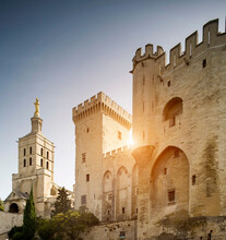 Palace Of The Popes And The Cathedral, Avignon, Provence, France