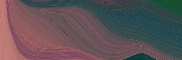 Poster - abstract surreal banner with pastel brown, dark slate gray and indian red colors. fluid curved lines with dynamic flowing waves and curves for poster or canvas