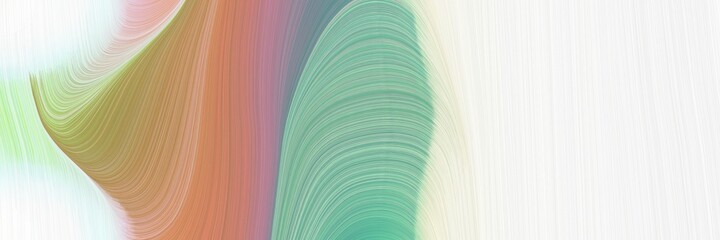 Poster - abstract surreal banner design with linen, cadet blue and peru colors. fluid curved lines with dynamic flowing waves and curves for poster or canvas