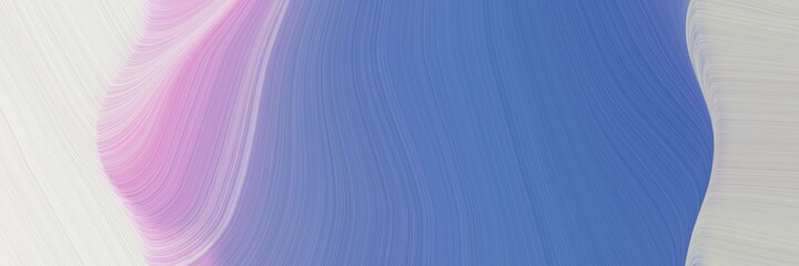 Poster - abstract dynamic designed horizontal header with steel blue, light gray and pastel purple colors. fluid curved lines with dynamic flowing waves and curves for poster or canvas
