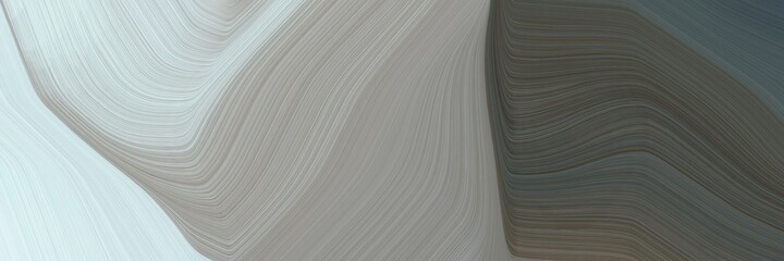 Poster - abstract flowing header with dark gray, dark slate gray and light gray colors. fluid curved lines with dynamic flowing waves and curves for poster or canvas