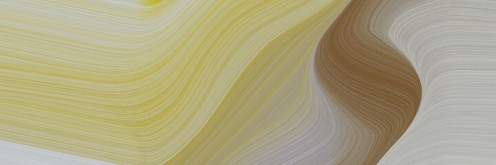 Poster - abstract artistic banner design with dark gray, brown and dark khaki colors. fluid curved lines with dynamic flowing waves and curves for poster or canvas
