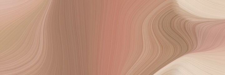 Fototapete - abstract colorful header design with rosy brown, baby pink and pastel gray colors. fluid curved flowing waves and curves for poster or canvas
