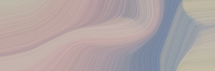 Poster - abstract surreal horizontal header with dark gray, light slate gray and silver colors. fluid curved flowing waves and curves for poster or canvas