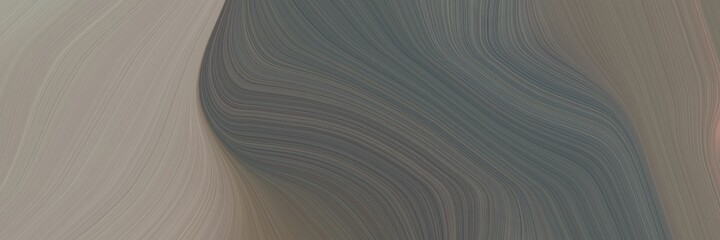 Leinwandbilder - abstract moving horizontal banner with dim gray, rosy brown and gray gray colors. fluid curved lines with dynamic flowing waves and curves for poster or canvas