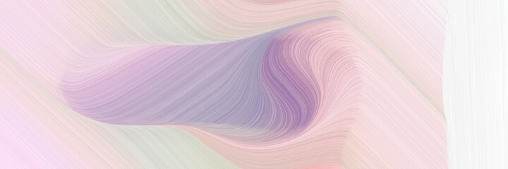 Poster - abstract colorful designed horizontal header with pastel pink, misty rose and pastel purple colors. fluid curved lines with dynamic flowing waves and curves for poster or canvas
